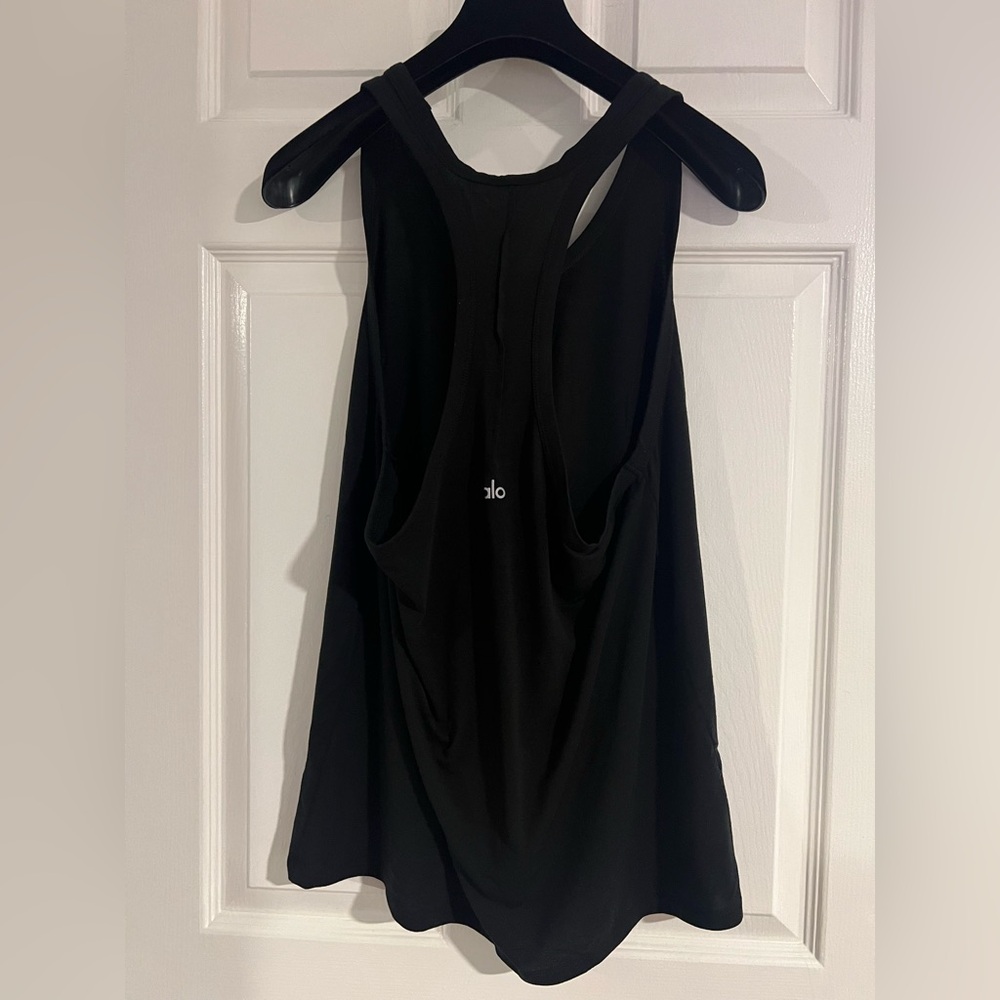 ALO Yoga Black Racerback Tank Top - Picture 3 of 5
